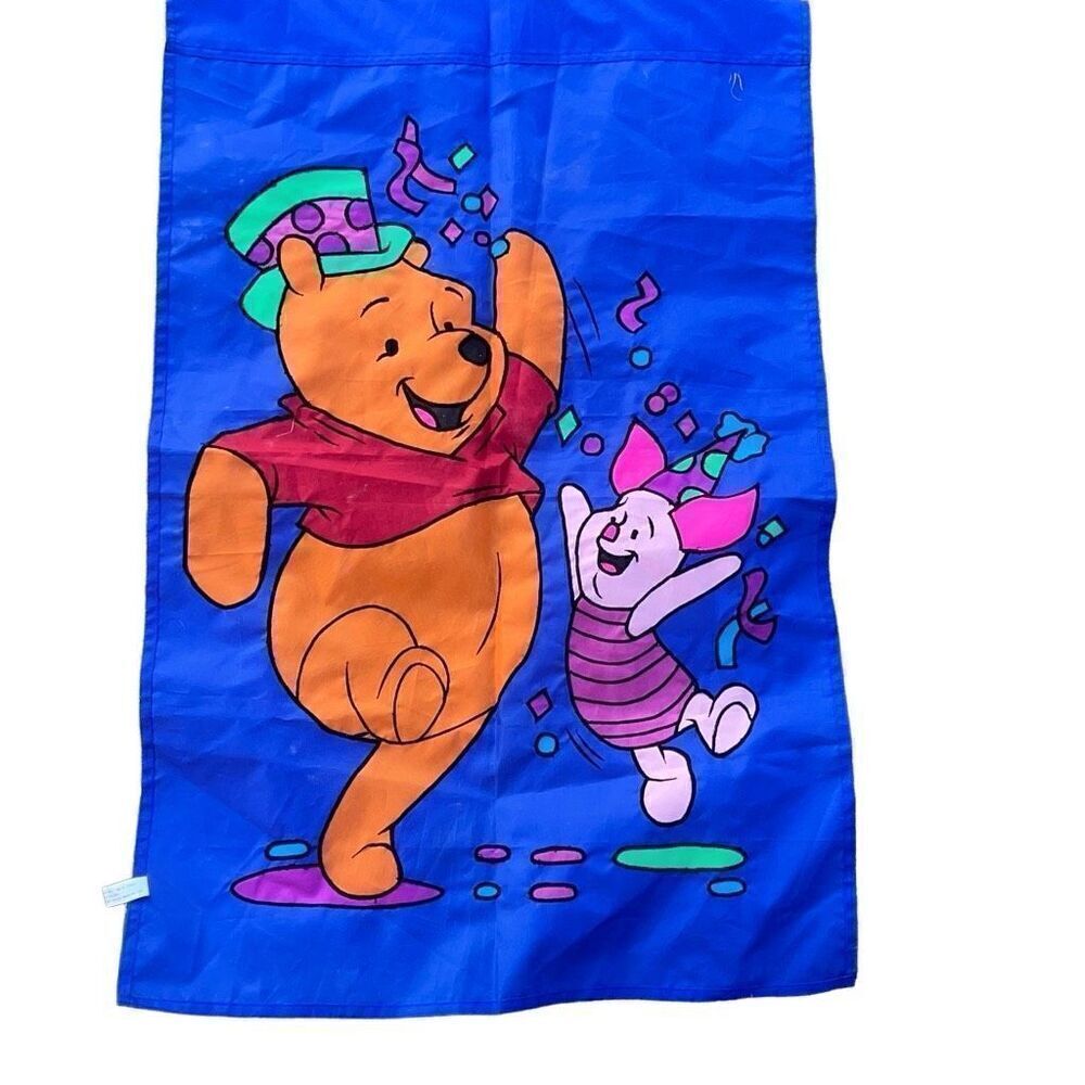 Winnie the Pooh Piglet Birthday Party Celebration  New Years Yard Garden Flag